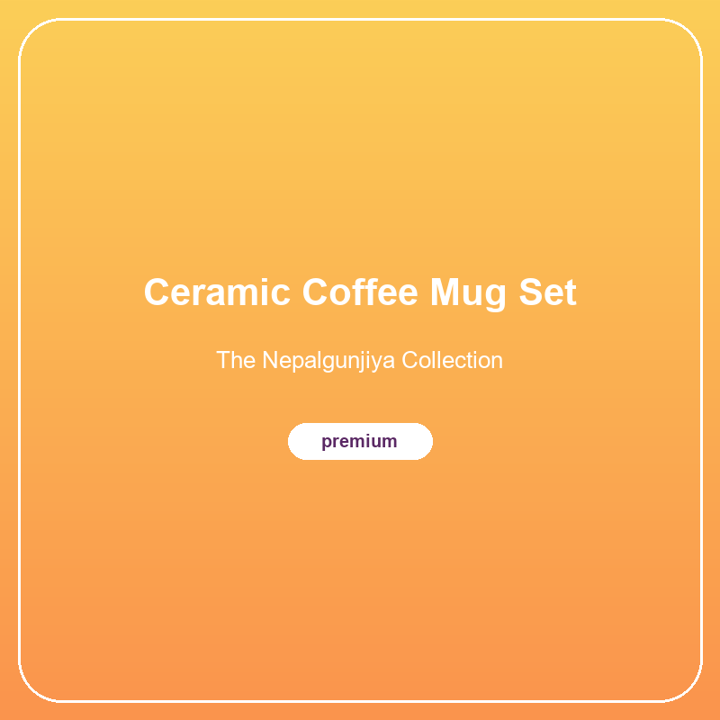Ceramic Coffee Mug Set